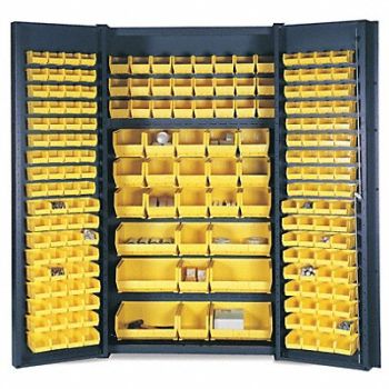 VARI-TUFF Bin Cab 84 x48 x24 SmkGry 192YlwBns, 8CJW0