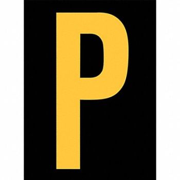 STRANCO INC Reflective Letter Label P 2-1/2in H PK25, 8CK70