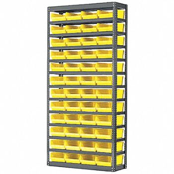 AKRO-MILS Bin Shlvng 12inx79inx36in Yellow, 8ZA62