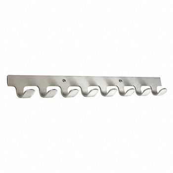 GLARO Coat Hook 12 Hooks 36 In W Satin Alumin, 8CUL7