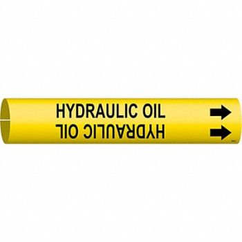 BRADY Pipe Marker Hydraulic Oil 2 in H 2 in W, 8CVA5
