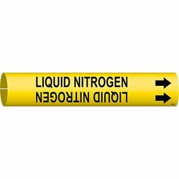 BRADY Pipe Mrkr Liquid Nitrgen 7/8in H 7/8in W, 8CVT4