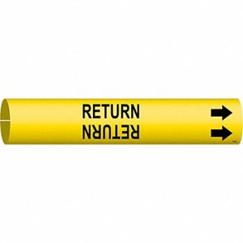 BRADY Pipe Marker Return 2 13/16in H 2 4/5in W, 8CVT9