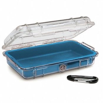PELICAN Micro Case Blue 7-1/2 Hx5-1/16 Wx2-1/8 D, 8CW28