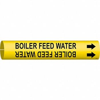 BRADY Pipe Mrkr Boilr Feed Wtr 7/8in H 7/8in W, 8CWE9