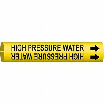 BRADY Pipe Marker High Pressure Water 7/8in H, 8CWF2