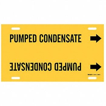 BRADY Pipe Mrkr Pumped Condnsate 10in H 24in W, 8CYG4