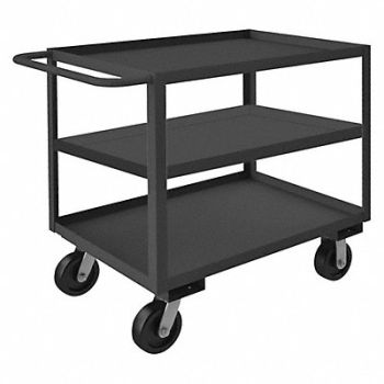 GRAINGER APPROVED Utility Cart 3 000 lb Steel, 8XEW4