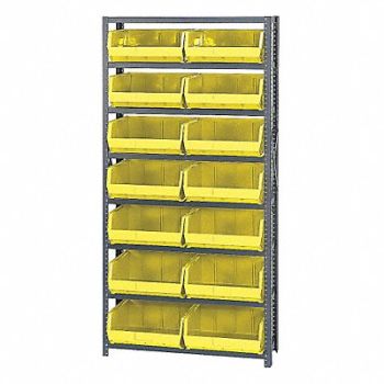 QUANTUM STORAGE SYSTEMS E1500 Bin Shlvng 12inx75inx36in Yellow, 8CZV5