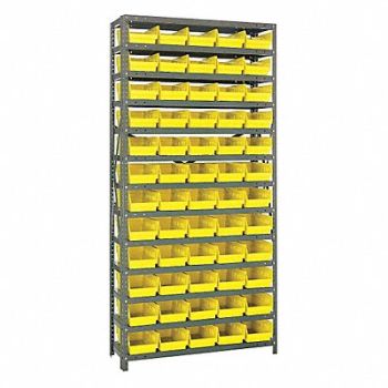 QUANTUM STORAGE SYSTEMS E1516 Bin Shlvng 18inx75inx36in Yellow, 8D883