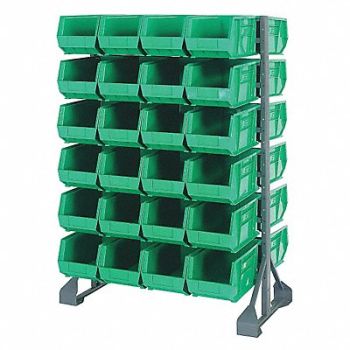 QUANTUM STORAGE SYSTEMS E1537 BinRailFlrRck 20inx54inx36in LdCp 133lb, 8DAJ2