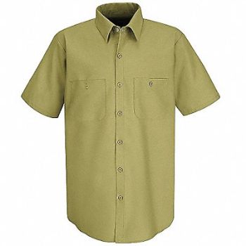 VF WORKWEAR E8040 Short Slv Khaki 65 per PET/35 per Ctn XL, 9R666