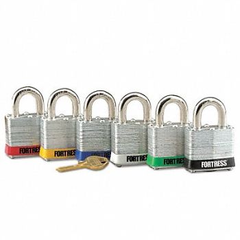 MASTER LOCK Lockout Padlock KD Yellow 1-1/4 H, 9WDV0