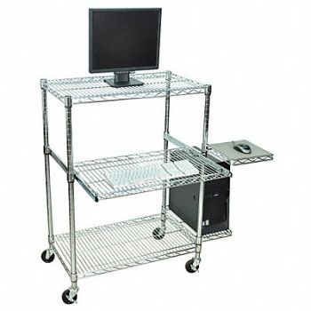 LUXOR Computer Workstation Portable Chrome, 8DKJ4