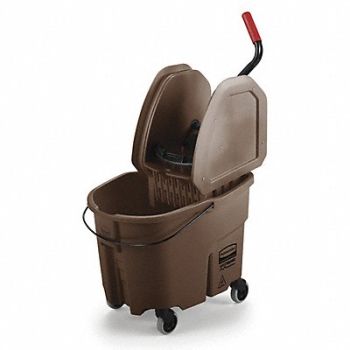 RUBBERMAID COMMERCIAL PRODUCTS E4107 Mop Bucket and Wringer Brown 8 3/4 gal, 8DKK9