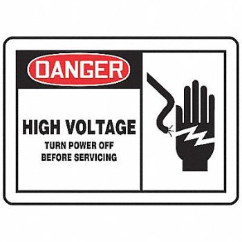 ACCUFORM Safety Label 3 1/2 inx5 in Vinyl PK5, 8F916