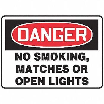 ACCUFORM Danger No Smoking Sign 10X14 PLSTC, 772U86