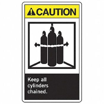 ACCUFORM Safety Label 5 inx3 1/2 in Vinyl PK5, 8RWF2