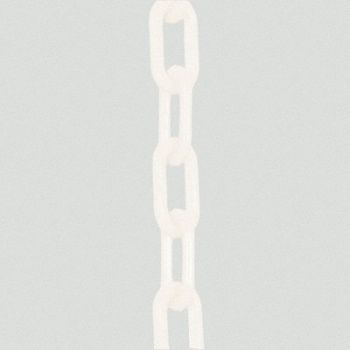 MR. CHAIN E1222 Plastic Chain 2 In x 100 ft White, 8DLR6