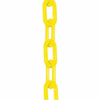 MR. CHAIN E1223 Plastic Chain 3 In x 100 ft Yellow, 8DLR8