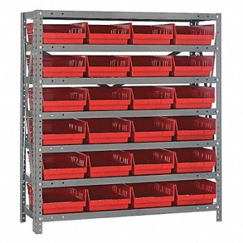 QUANTUM STORAGE SYSTEMS E1513 Bin Shlvng 12inx39inx36in Red, 8DLY4