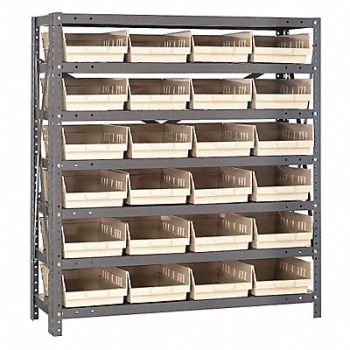 QUANTUM STORAGE SYSTEMS E1513 Bin Shlvng 12inx39inx36in Ivory, 8DLY5
