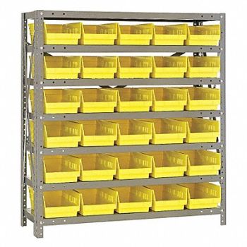 QUANTUM STORAGE SYSTEMS E1512 Bin Shlvng 12inx39inx36in Yellow, 8DMG4