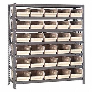 QUANTUM STORAGE SYSTEMS E1512 Bin Shlvng 12inx39inx36in Ivory, 8DMG5