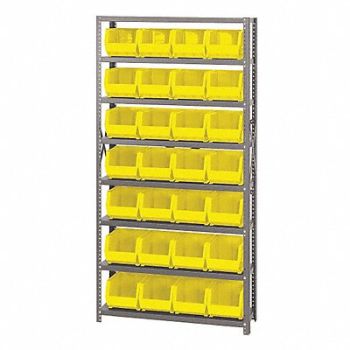 QUANTUM STORAGE SYSTEMS E1497 Bin Shlvng 12inx75inx36in Yellow, 8DMZ1