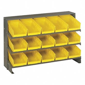 QUANTUM STORAGE SYSTEMS E1541 Bench Pick Rack 12x21x36in Yellow, 8DMZ6