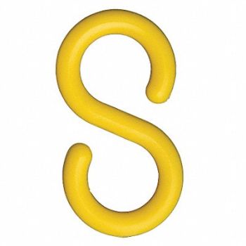 MR. CHAIN E1239 S-Hook 1-1/2 in Yellow Acetal PK10, 8DNF1
