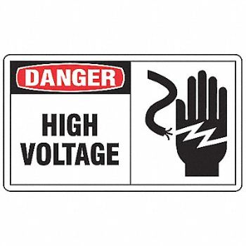 ACCUFORM Safety Label 3 1/2 inx5 in Vinyl PK5, 9JAC6