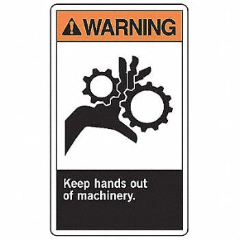 ACCUFORM Safety Label 5 inx3 1/2 in Vinyl PK5, 9KA87