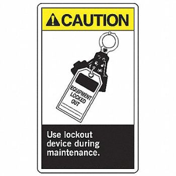ACCUFORM Safety Label 5 inx3 1/2 in Vinyl PK5, 9WJH2