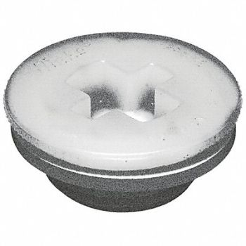 GRAINGER APPROVED Bung White Polyethylene EPDM Rubber, 8DR94