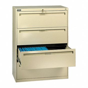 TENNSCO File Cabinet 42 in 4 Drawer Putty, 8DTT5