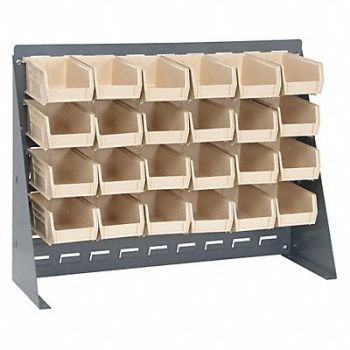 QUANTUM STORAGE SYSTEMS Louvrd Bnch Rk 1/4x21x27in LdCap 140lb, 8DUY8