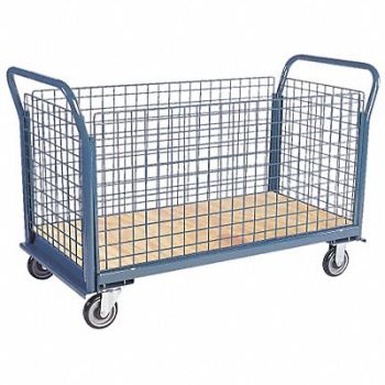 JAMCO Wire-Side Pltfrm Truck 1400lb Wood/Steel, 8DV33