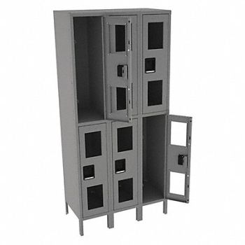 TENNSCO Wrdrb Lckr 2x3Lckr Gray 78 x36 x18 Assm, 8DXK0