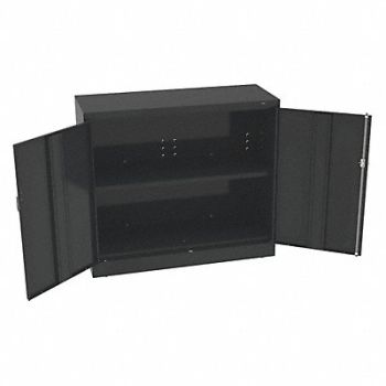 TENNSCO Storage Cabinet 42 x48 x18 Black 2Shlv, 8DZU1