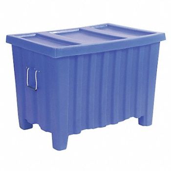 MYTON INDUSTRIES Ribbed Wall Container Blue, 8E377