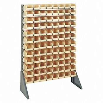QUANTUM STORAGE SYSTEMS F1609 BinRailFlrRck 15inx54inx36in LdCp 50 lb, 8E501