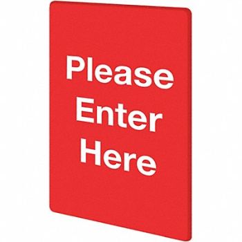 TENSABARRIER STOCK SIGN PLEASE ENTER RED, 8E753