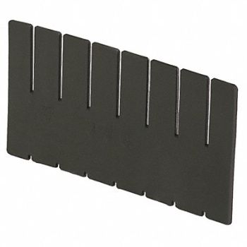 LEWISBINS Divider Black Polyethylene 6.4 in, 8E983