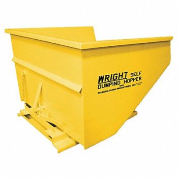 GRAINGER APPROVED Self Dumping Hopper 5000 lb Yellow, 8EET3