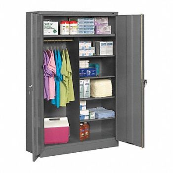 TENNSCO Combo Wardrobe Cab 78 H 48 W Medium Gray, 8EFA9