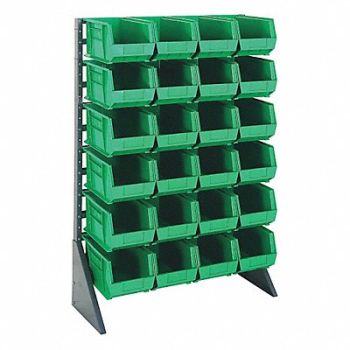 QUANTUM STORAGE SYSTEMS F1613 BinRailFlrRck 15inx54inx36in LdCp 50 lb, 8EK76