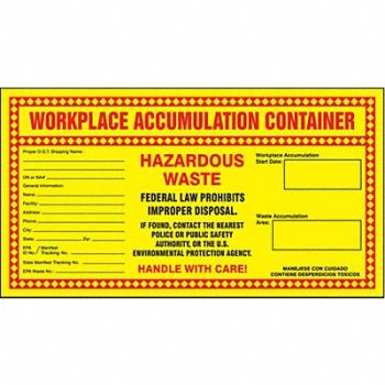 ACCUFORM DOT Handling Label Waste 11 W PK25, 8UXL4