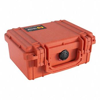 PELICAN Protective Case Orange 9.12x7.56x4.37 In, 8EN79