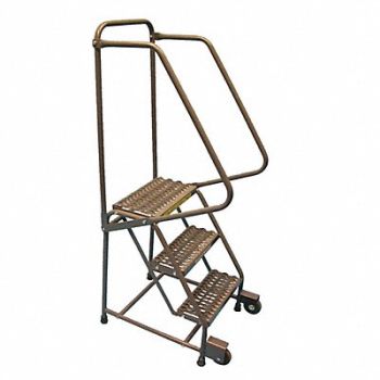 BALLYMORE Tilt and Roll Ladder Steel 28-1/2 In.H, 8ENL1